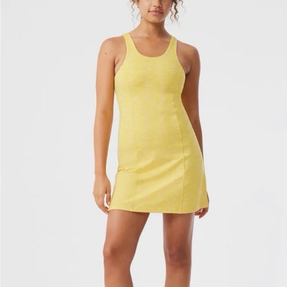 Outdoor Voices Circle Back Yellow Sleeveless Mini Dress